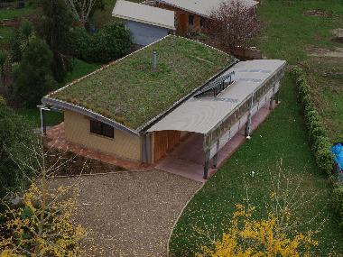 The sustainable living roof seamlessly incorporates you into the surrounding property