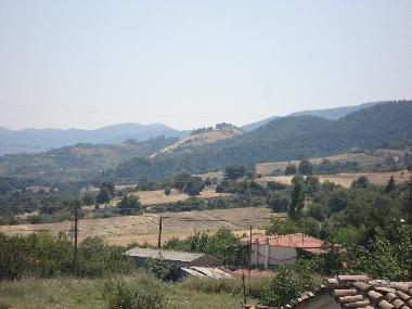 view from balcony to Mendenitsa castle (from 1400 AC)