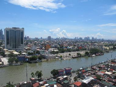 Tivoli Gardens Apartment, Makati -  View from balconey over Pasig River & Makati