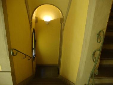 The stairs but there is the elevator too