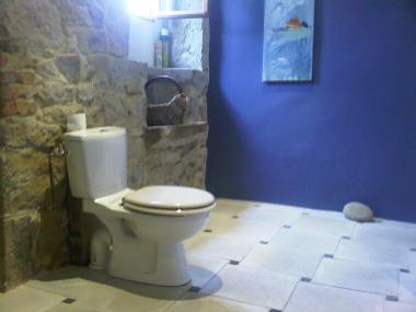 WC with original hand carved stone sink retained during the renovation