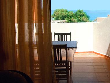 The sea view from the apartment terrace