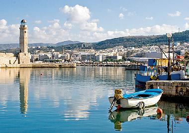 The old harbour in Rethymno