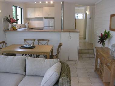 looking from lounge to kitchen