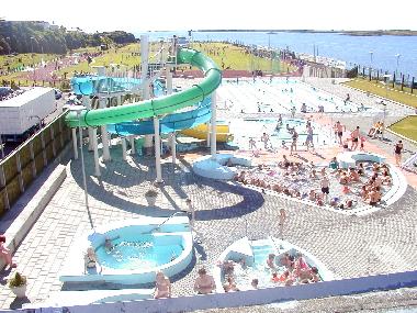 The sport area in Borgarnes.  Hot tubs and swimmingpool