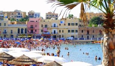 St Georges bay is the closest sandy beach to the penthouse.  It is just 900m away