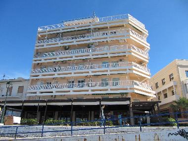 Seaside view of the building