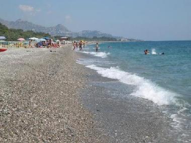 the beach Marina di Cottone with Taormina view