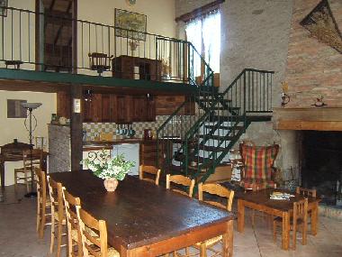Open plan living and dining room and kitchen