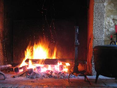 A big fire during Winter time