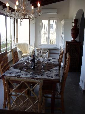 the dining table