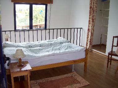 bedroom on 1. floor with nice view to the hills around