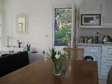 Dining Area Table Facing Door