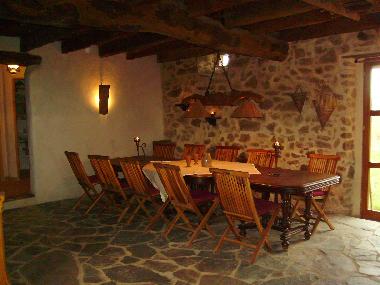 The table in the summer-kitchen