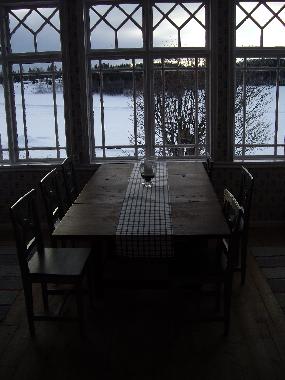 The glass veranda on the second floor