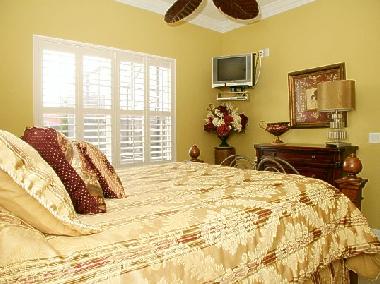 guest bedroom with queen-size bed