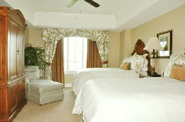guest bedroom with twin beds