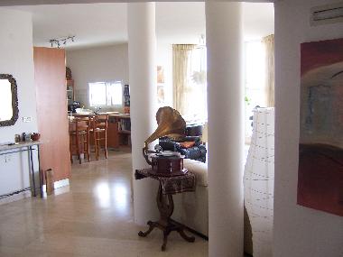 view from the master bedroon to the living area