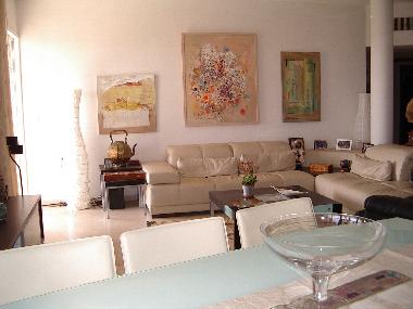 Living room and dining area