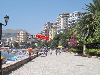 Straight at the main boulevard of Saranda