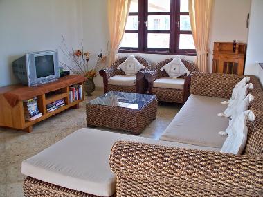 Large living area in each Villa