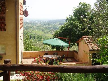 the private terrace
