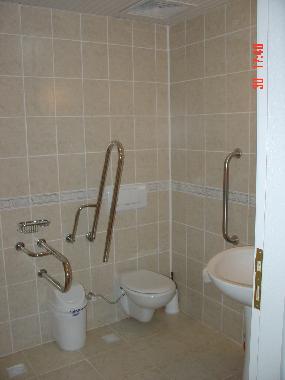 wet room kitted out for wheelchair users