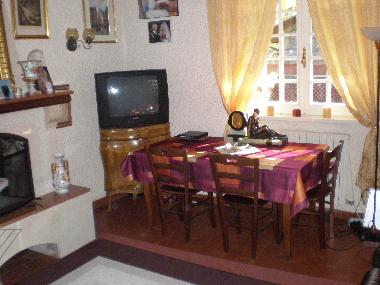 The living room with antiques