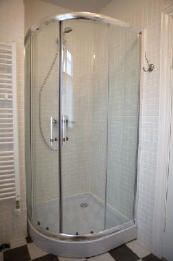 Shower in bathroom