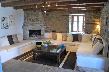 Living room with fire place in ground floor. 