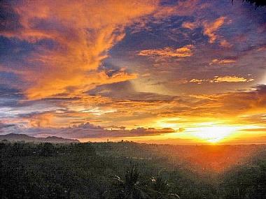 Sunrise from upper floor.