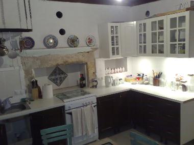 Kitchen with old fireplace