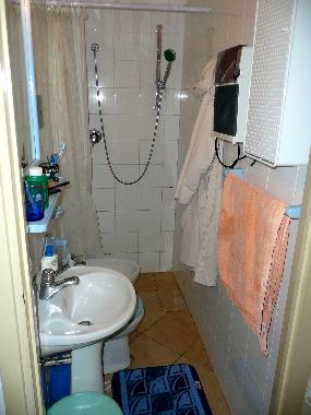 the small bathroom