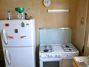 the kitchen