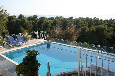 Pool Seen from Stairway to Large Terrace