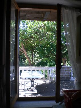 kitchen window on the terrace