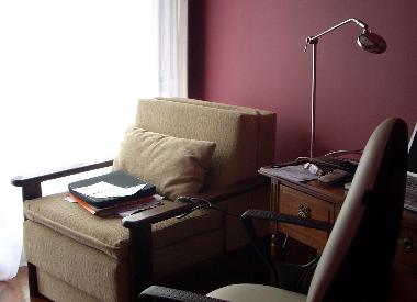bedroom 3/ study with fold out armchair
