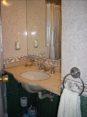 smaller bathroom with shower