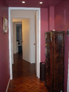 view from entry lobby to bedroom circulation