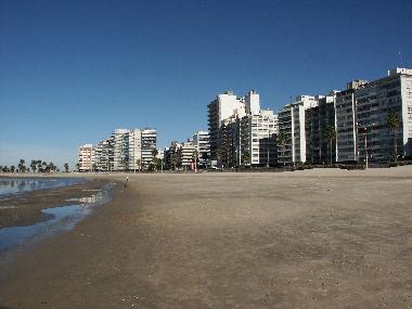 Pocitos beach accross from the apartment