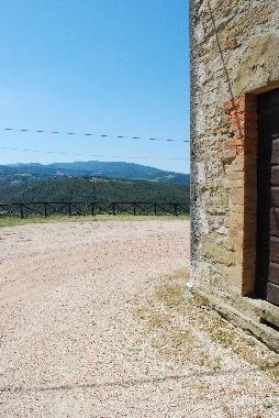 Part of Asproli's bell tower and panorama