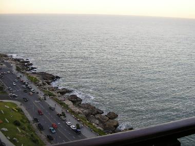 View down from the balcony