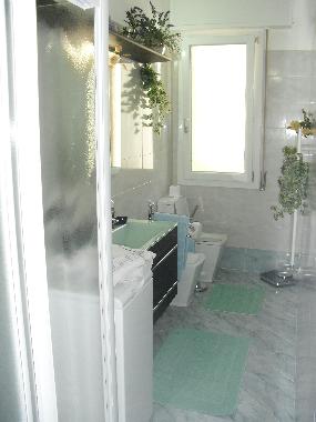BATHROOM - With towels provided and with a shower