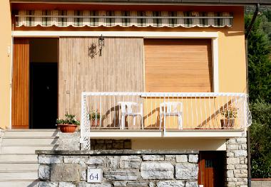 Sunny balcony with beautiful view over the hills.