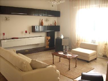 Spacious, bright lounge.