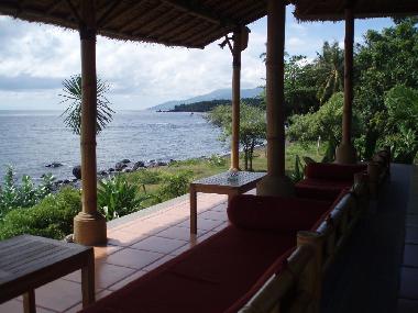 View from Restaurant to Tulamben Beach