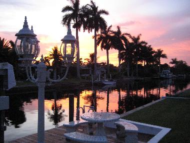 Sunset at our boat dock