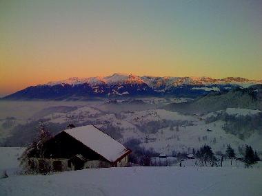 Winter view on Bucegi mountains