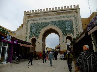 The famous Blue Gate, entrance to the medina