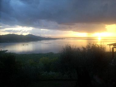 Sun set view from garden